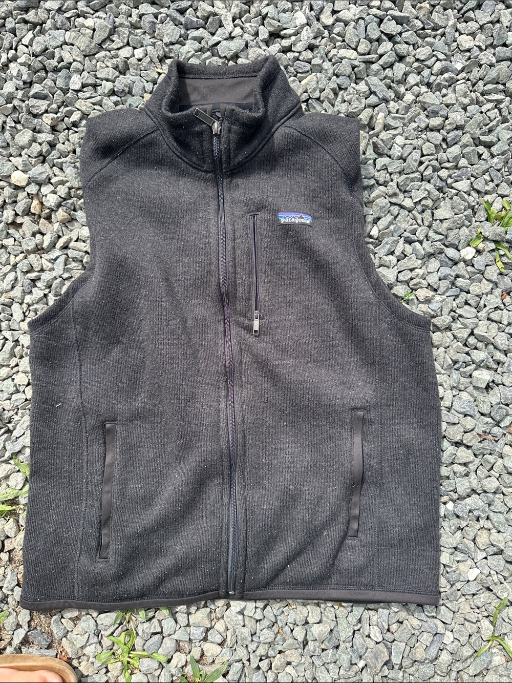 Patagonia Black Full-Zip Fleece Vest